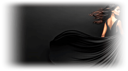 Elegant woman black dress Pittsburgh dry cleaning